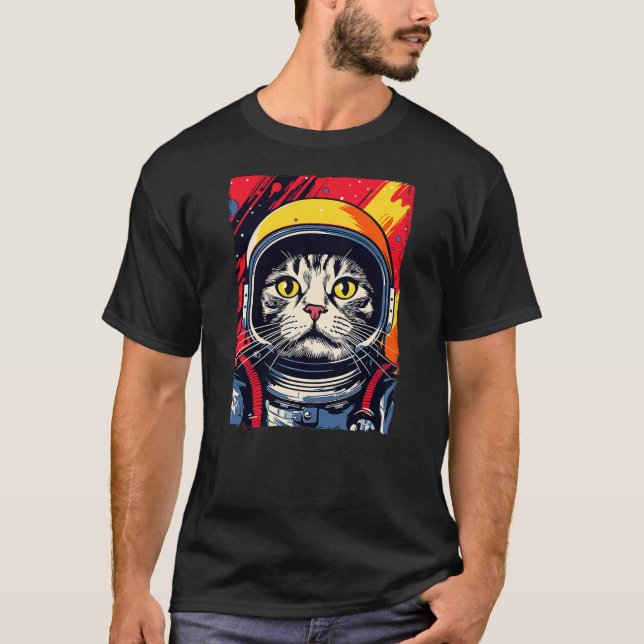 Camiseta Astronaut Cat Shirt Kids Space Cat Astronaut Cat M (Anverso)