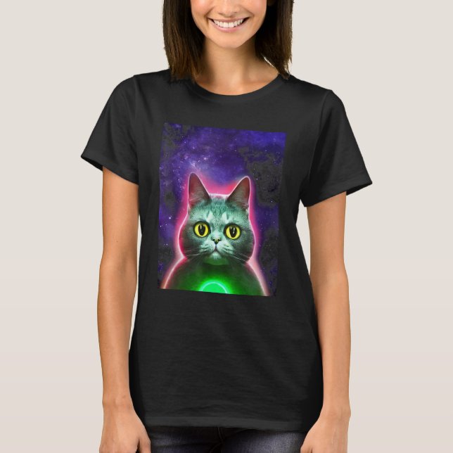 Camiseta Astronaut cat Tee space cat Tee for men, women, ki (Anverso)