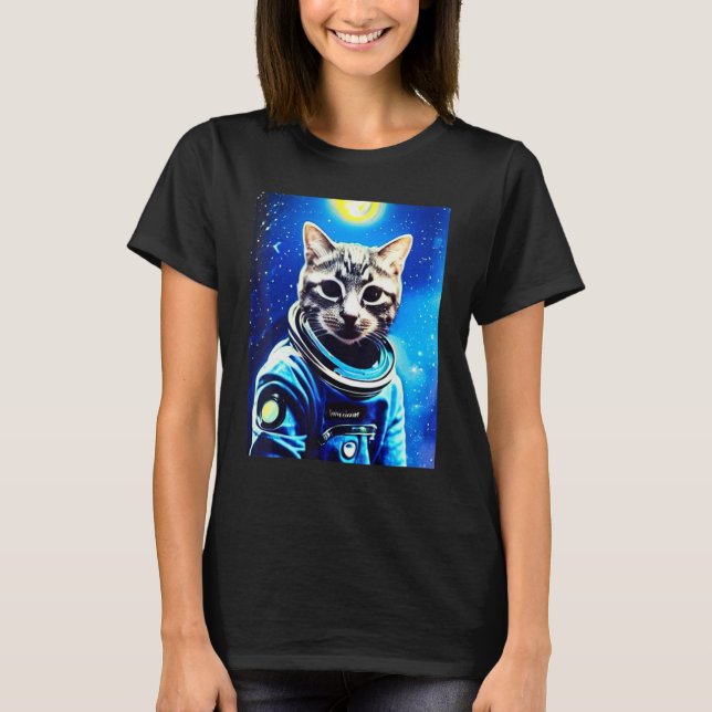 Camiseta Astronaut cat Tee space cat Tee for men, women, ki (Anverso)