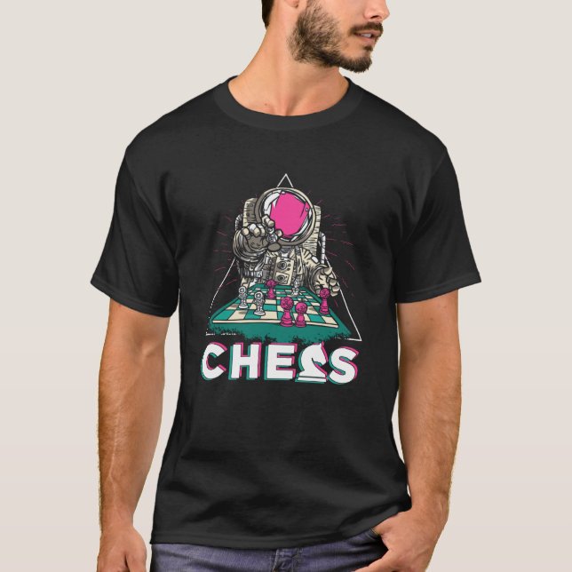 Camiseta Astronaut Chess Player Checkmate Grandmaster Chess (Anverso)