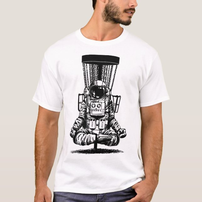 Camiseta Astronaut Disc Golf Yoga Sket  (Anverso)