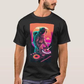 Camiseta Astronaut DJ DJing in Space EDM cool Vaporwave Gra