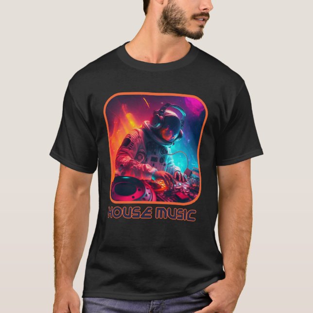 Camiseta Astronaut DJ EDM for Rave Festival House Merch Dan (Anverso)