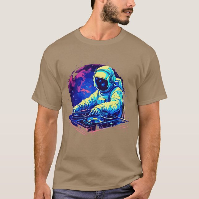 Camiseta Astronaut DJ Rocking Music Festival friend (Anverso)