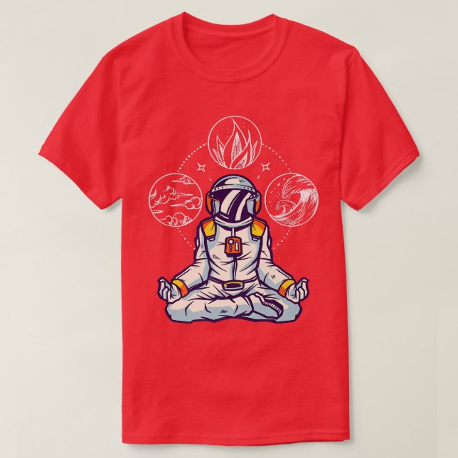 Camiseta Astronaut Elemental Space Meditation I Elements As (Diseño del anverso)