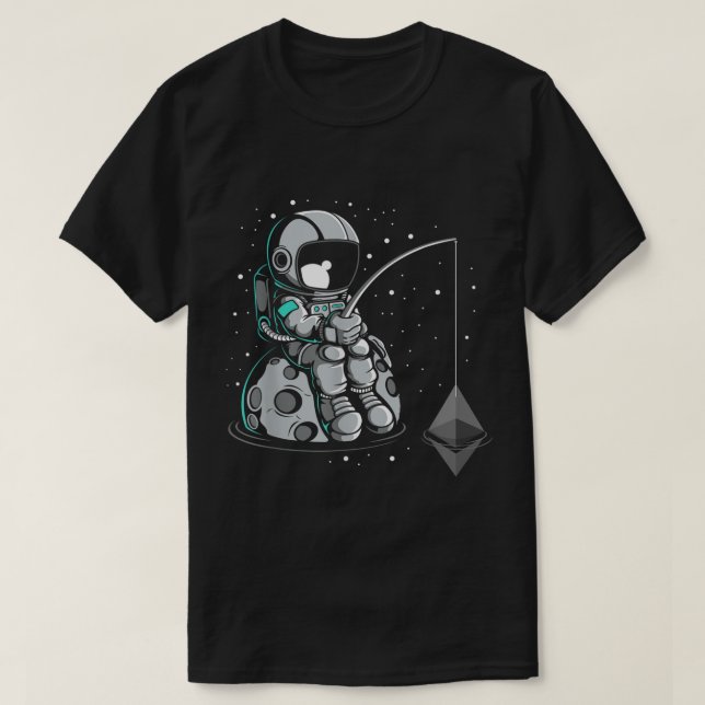 Camiseta Astronaut Fishing for Ethereum Design (Diseño del anverso)