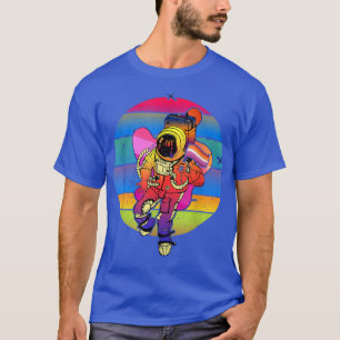 Camiseta Astronaut Holding LGBT Flag Lesbian Proud LGBT Sup