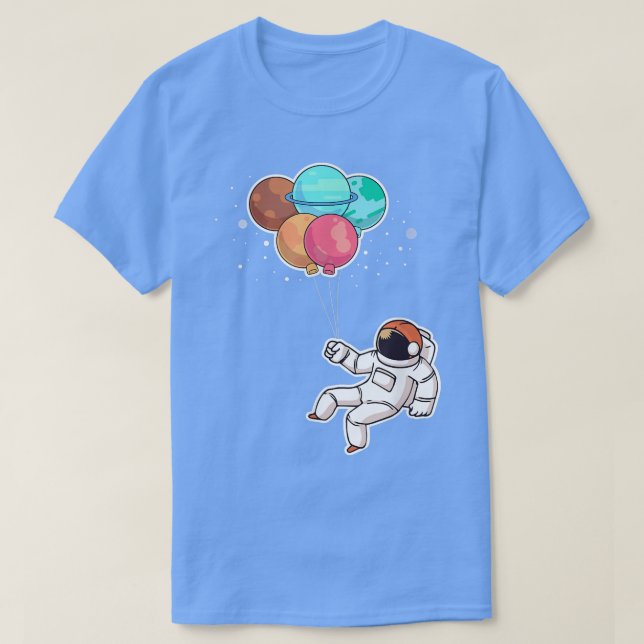 Camiseta Astronaut holding Planet Balloons  planet  (Diseño del anverso)