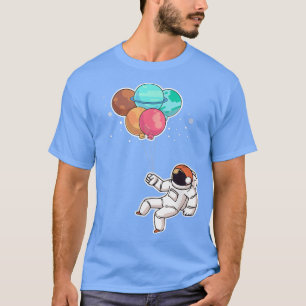 Camiseta Astronaut holding Planet Balloons planet