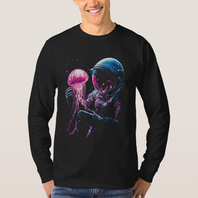 Camiseta Astronaut Jellyfish Outer Space Explorer Galaxy Sc (Anverso)