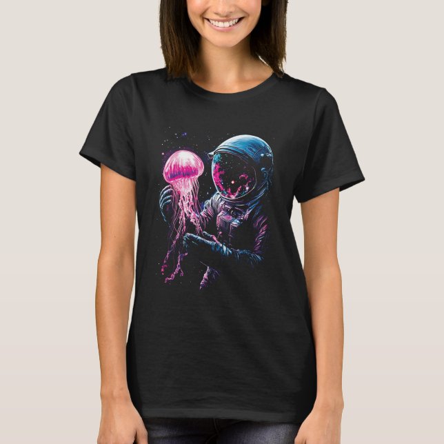 Camiseta Astronaut Jellyfish Outer Space Explorer Galaxy Sc (Anverso)