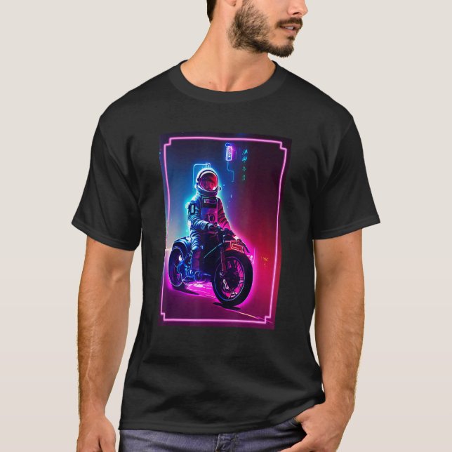 Camiseta Astronaut On A Motorcycle   Space and Science Fict (Anverso)