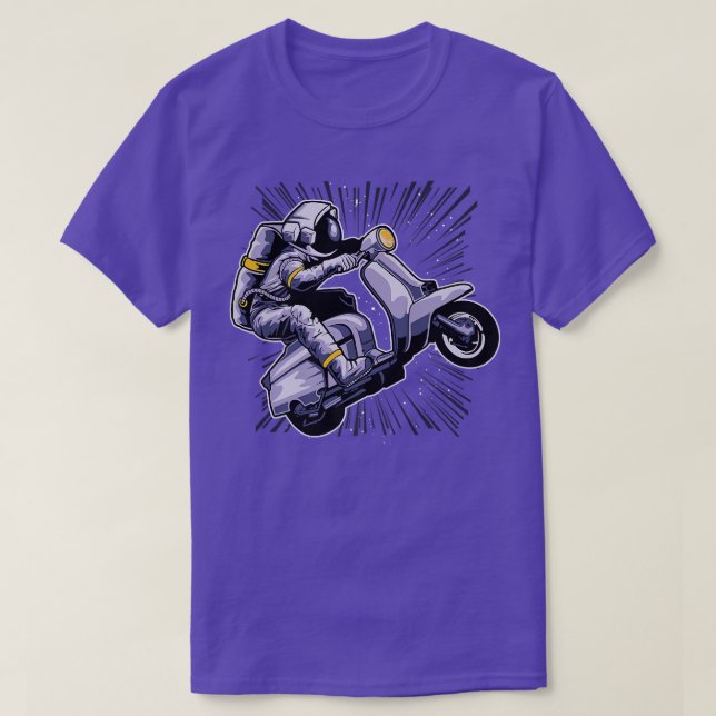 Camiseta Astronaut On Moped Driving Driver Space Universe  (Diseño del anverso)