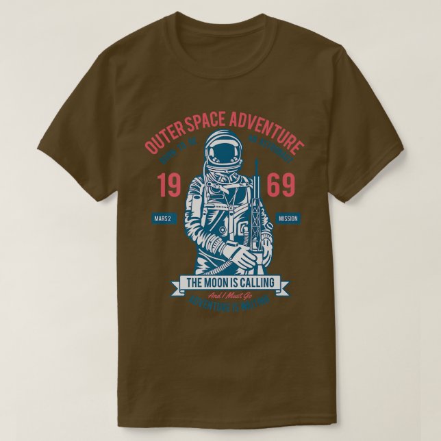 Camiseta Astronaut Outer Space Adventure Scifi Moon Camp Gi (Diseño del anverso)