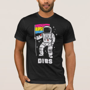 Camiseta Astronaut Pansexual Flag Dibs Pan Pride Lgbt Space