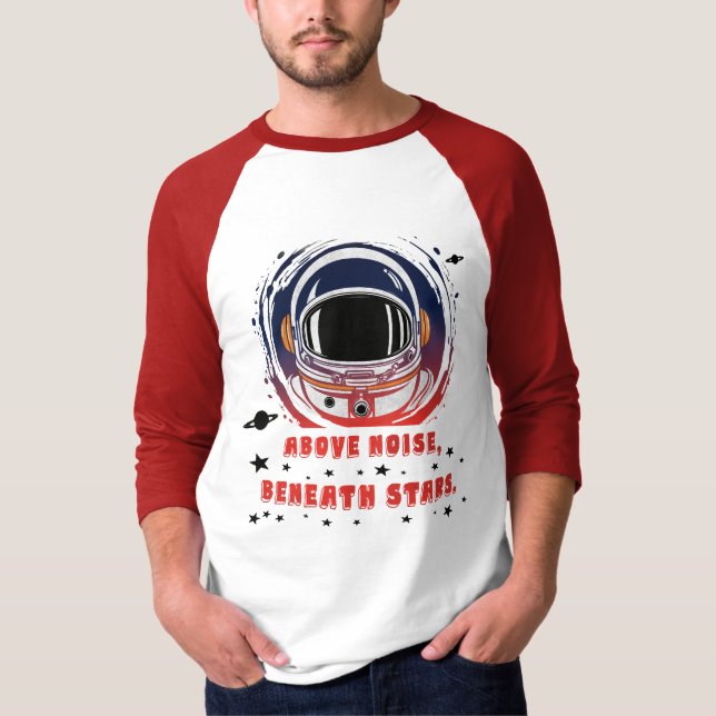 Camiseta Astronaut Portrait Sleeve Raglan T-Shirt (Anverso)