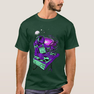 Camiseta Astronaut Psychedelic Music DJ Mixer Psytrance Tec