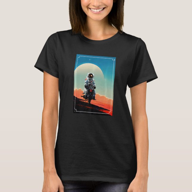 Camiseta Astronaut Riding A Motorcycle In Space  1 (Anverso)