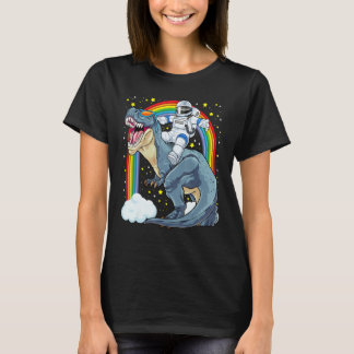 Camiseta Astronaut Riding Dinosaur Rex Astro Space Dino Pre