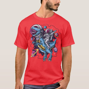 Camiseta Astronaut Riding T-Rex Dinosaur Astro T-Rex Space