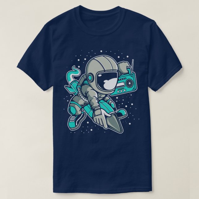 CAMISETA ASTRONAUT ROCKET (Diseño del anverso)