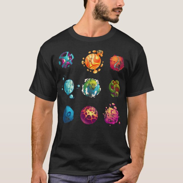Camiseta Astronaut Shirt, Outer Space Shirt, Planet  (Anverso)
