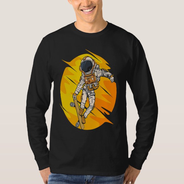 Camiseta Astronaut Skateboard Skating Space Cosmos Astronau (Anverso)