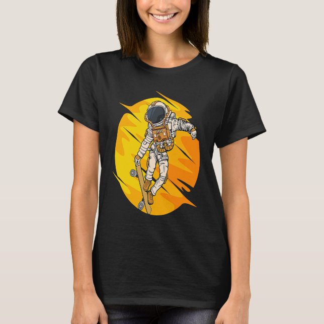 Camiseta Astronaut Skateboard Skating Space Cosmos Astronau (Anverso)