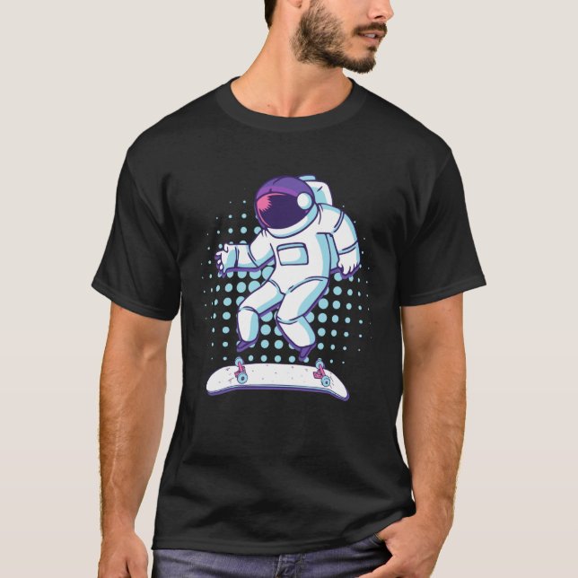 Camiseta Astronaut Skateboarder In Space Gravity Zero Skate (Anverso)