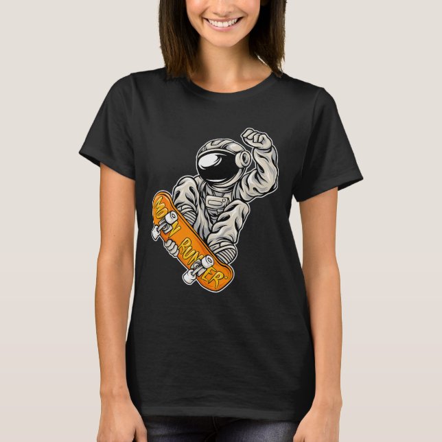 Camiseta Astronaut Skateboarder, Skateboarding Lover, Astro (Anverso)