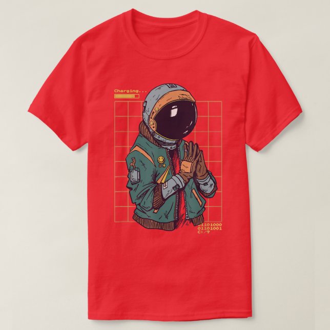 Camiseta Astronaut Space Travel Retro Aesthetic Streetwear  (Diseño del anverso)