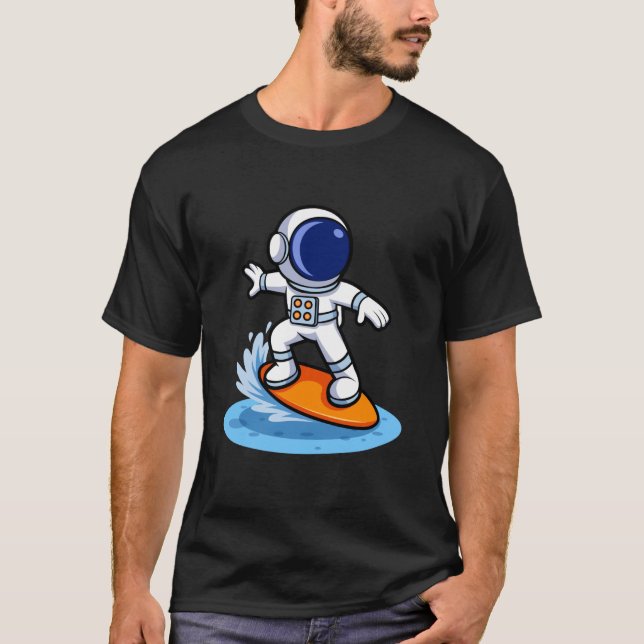 Camiseta Astronaut Surfing Adventure (Anverso)