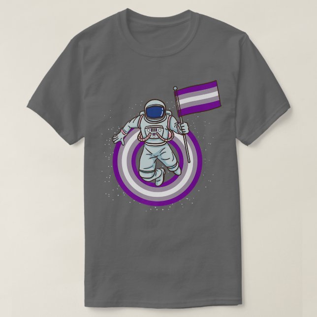 Camiseta Astronaut With Grayseual Pride Flag  (Diseño del anverso)