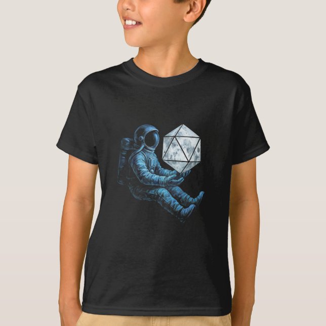 Camiseta Astronaut with Moon Dice (Anverso)