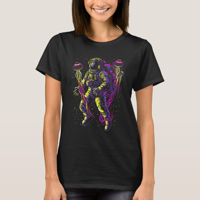 Camiseta Astronaut with space jellyfish (Anverso)