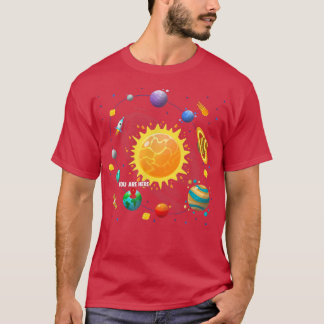 Camiseta Astronaut You Are Here Space Solar System 