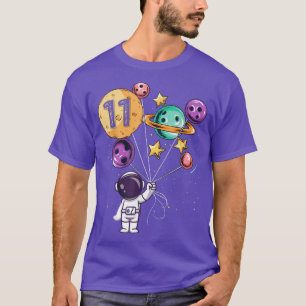 Camiseta Astronauta 11º cumpleaños niños Chicas amante del 