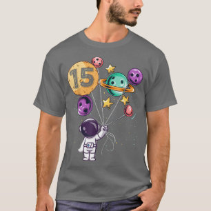 Camiseta Astronauta 15º cumpleaños niños Chicas amante del 