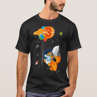 Camiseta Astronauta 3º Cumpleaños Ropa Astronauta Fox