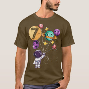 Camiseta Astronauta 7 años Niños Chicas amante del espacio 