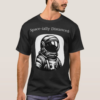 Camiseta Astronauta a distancia desde el espacio