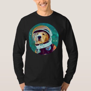 Camiseta Astronauta Adorable De Golden Retriever