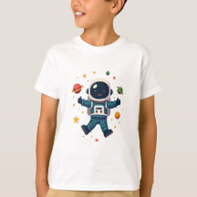 Astronauta adorable en el espacio