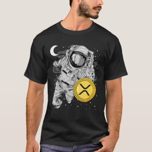Camiseta Astronauta Alcanzando La Moneda De Ripple XRP A La