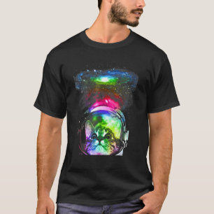 Camiseta Astronauta Arcoíris Gato Espacio Cosmos Gato Para