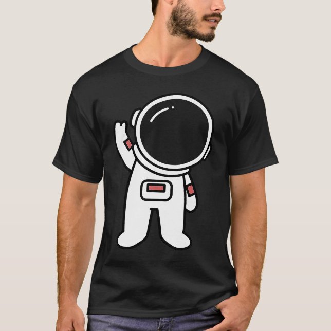 Camiseta Astronauta artística en espacio traje espacial art (Anverso)