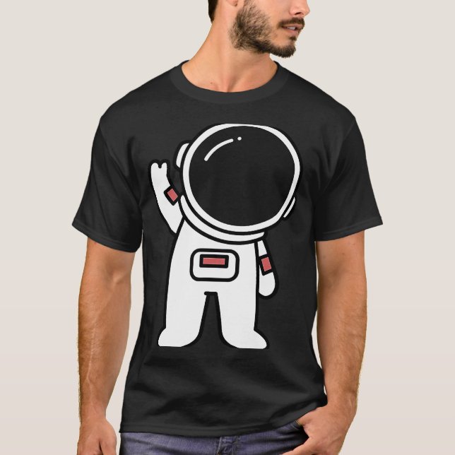 Camiseta Astronauta artística en espacio traje espacial art (Anverso)