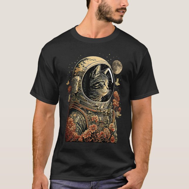 Camiseta Astronauta astronauta astronauta con sabor a flor  (Anverso)