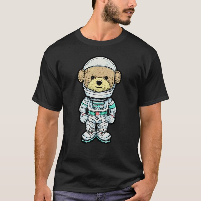 Camiseta Astronauta Astronauta Cute Teddy 2 (Anverso)