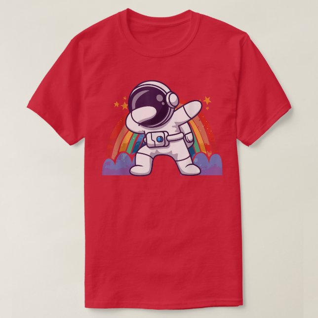 Camiseta Astronauta astronauta de Halloween con arcoiris ni (Diseño del anverso)